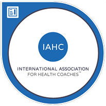 IAHC badge representing certification from the International Association for Health Coaches.