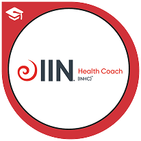 IIN Health Coach certification badge from the Institute for Integrative Nutrition, highlighting professional health coaching credentials.